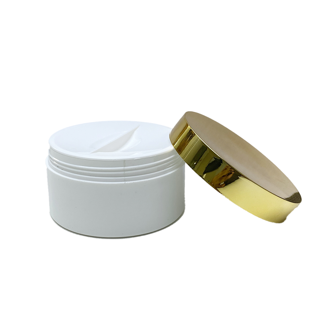 200 Gm Pp Jar With Gold Cap - Color: White