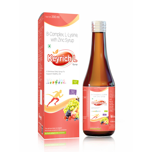 200Ml B Complex L Lysine With Zinc Syrup - Drug Type: General Medicines