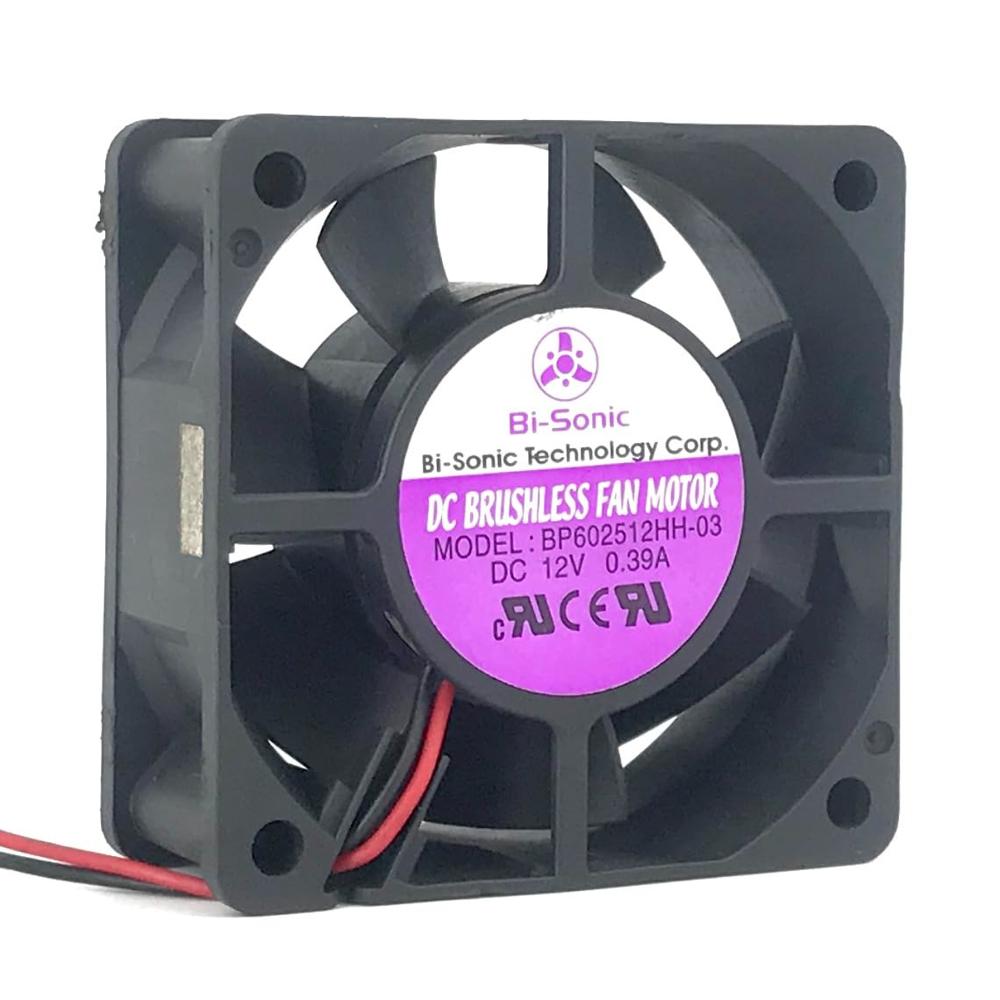Bi Sonic 6025 Bp602512hh-03 Dc12v 0.39a Heat Dissipation Air - Color: Black