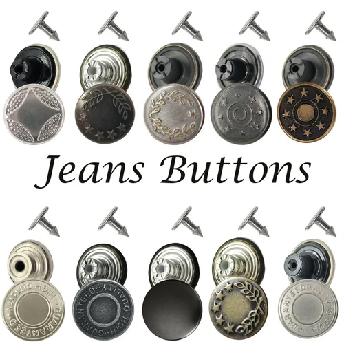Brass Jeans Button - Color: Multi Color