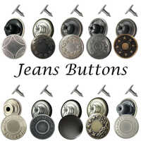 Brass Jeans Button - Color: Multi Color