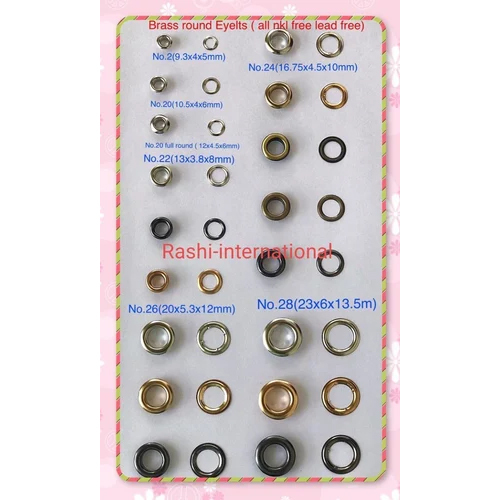 Garment Brass Eyelet - Color: Golden