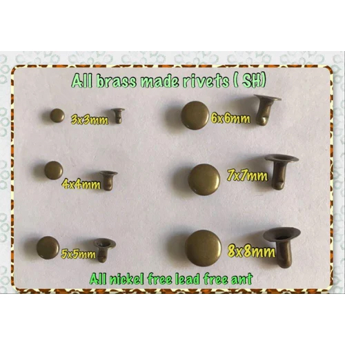 रिवेट बटन पीतल