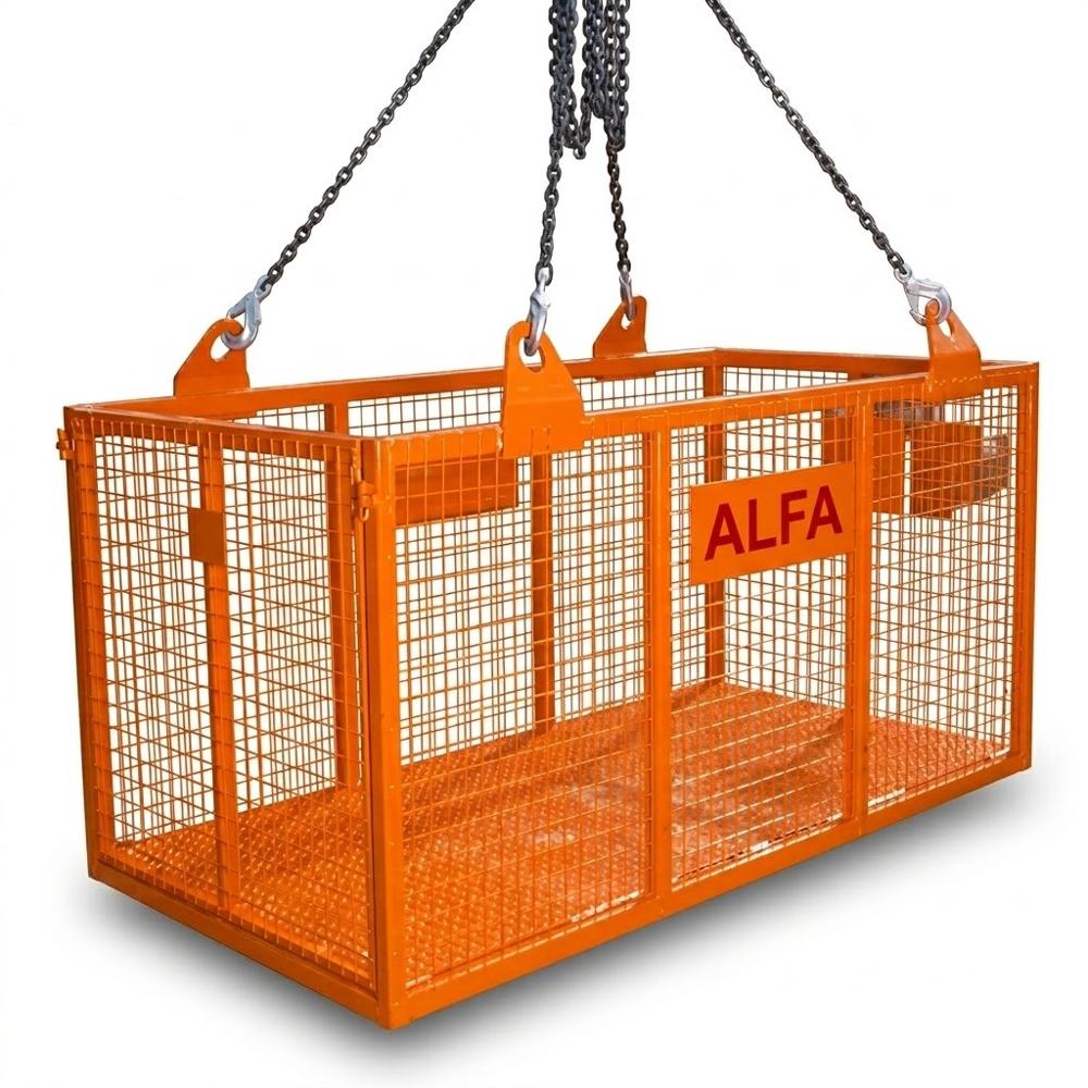 TOWER CRANE MATERIAL LIFTING BASKET