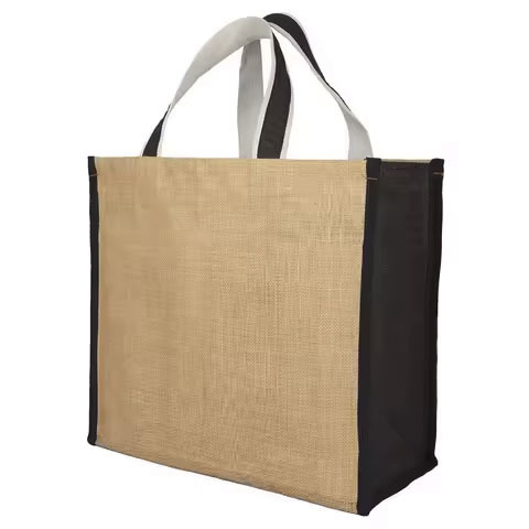 Wholesale Eco-Friendly Tote Bags Eco-friendly Customized Logo Burlap Tote Shoulder Bag Jute Tote Bag for Shopping