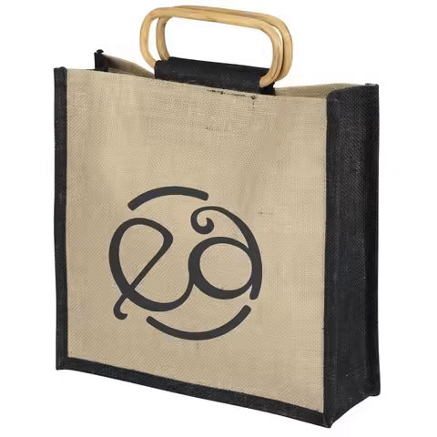 Wholesale Plain Large Natural Eco-Friendly Burlap Jute Shopping Tote Bag Shoulder Bag Jute Tote Bag for Shopping