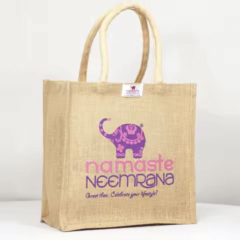 High Quality Customized Logo Jute Shopping Bag Cotton Canvas Custom Item With Stylish Letter Pattern Exclusive Promotion