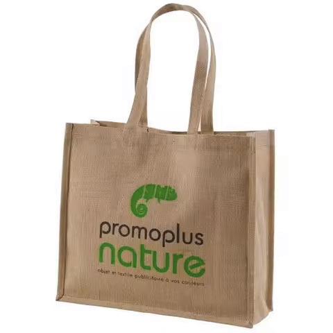 High Quality Customized Logo Jute Shopping Bag Cotton Canvas Custom Item Unique Style Pattern Letter Exclusive Promotion