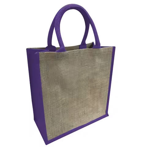Wholesale Women's Linen Handbag with Custom Logo Printing Reusable Travel Handle Fashionable Jute Tote Bag for Gift Shopping