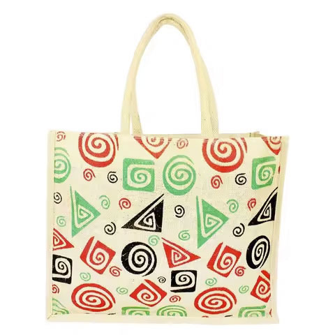 Wholesale Eco-Friendly Recyclable Jute Tote Bag Custom Printed Logo Natural Foldable Handled Shopping Bag Reusable for Gift Us