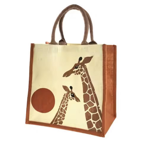Wholesale Premium Jute Shopping Bags Custom Logo Printed Hot Selling Natural Grocery Tote Bag