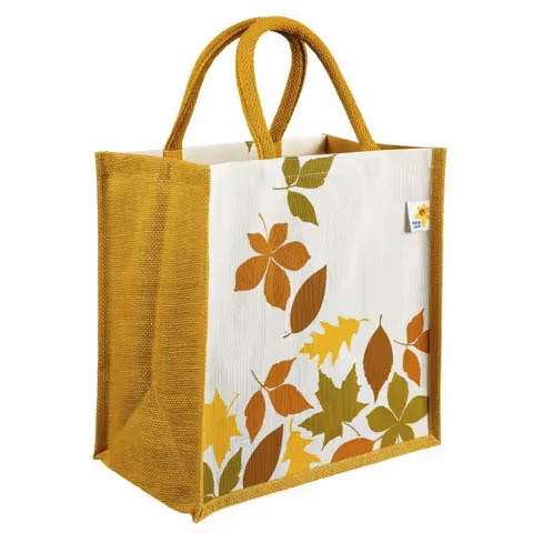 Wholesale Promotion Natural Linen Jute Grocery Woven Shopping Tote Bag Reusable Burlap Beach Bag