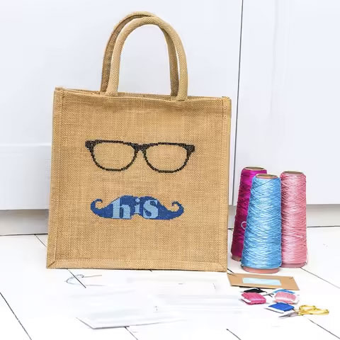 Custom Logo Eco-Friendly Reusable Burlap Hemp Jute Tote Bag for Women's Grocery Shopping and Gifts