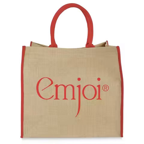 2025 New Customized Eco-Friendly Recycled Jute Shopping Bag Calico Beach Bag Natural and Recycled Grocery Bag