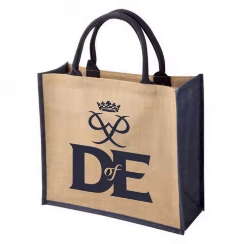 Great-Carrying Capacity Jute Handbag Environmentally Friendly Reusable Storage Bags for Travel Lunch Market Shopping