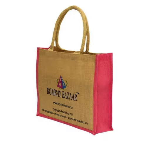 Wholesale Custom Logo Printed Reusable Natural Linen Shopping Tote Bag Recyclable Burlap Jute Bag with Personalised Design