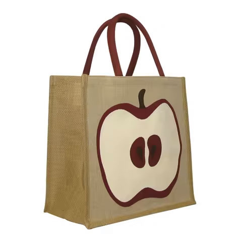 High Quality Custom Recycled Jute Burlap Tote Bags with Leather Handles Wholesale Promotional Cotton Beach Storage Gift Bags