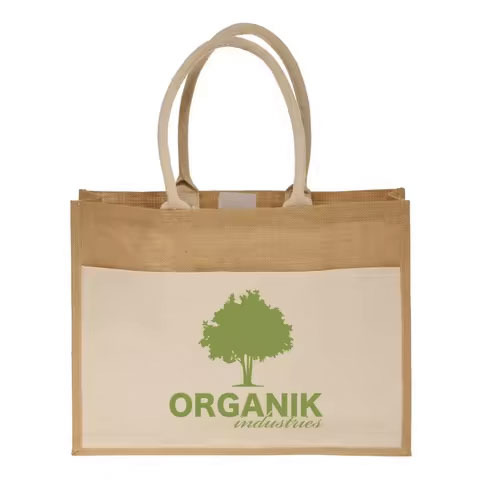 Eco-Friendly Custom Printed Logo Jute Tote Bag New Design Easy-to-Decorate for Promotional Use