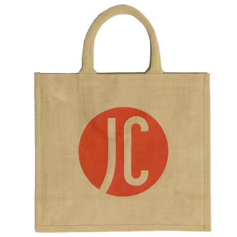 High Quality Custom Made Large Eco-Friendly Jute Handbag Reusable Grocery Bag Woven Canvas Shopping Bag Direct Gujarat India