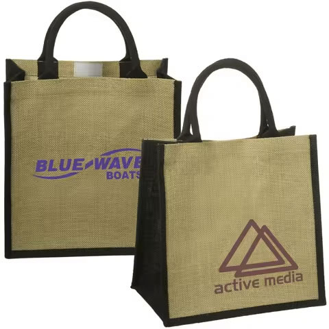 2025 Wholesale Reusable Natural Burlap Linen Jute Tote Bag Cheap Natural Color for Promotion Gift Wedding Shopping