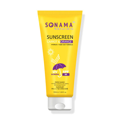 गाजर और संतरा सनस्क्रीन SPF 50 PA नॉन-ग्रेसी