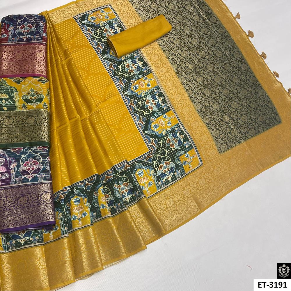 YELLOW FANCY SAREE