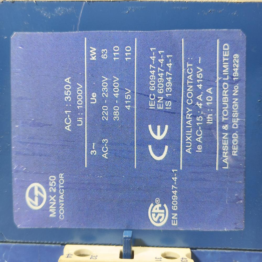 L&T MNX250 MAGNETIC CONTACTOR