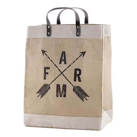 Wholesale Custom Logo Girls Jute Bag with Leather Handle Large Capacity Black Burlap Shopping Bag Promotional Bags Custom Logo