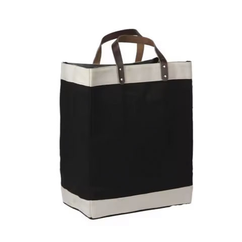 2025 Best Selling Customizable Logo Printed Burlap Jute Tote Bag with Leather Handle Strap Featuring Letter Pattern for Shoppin
