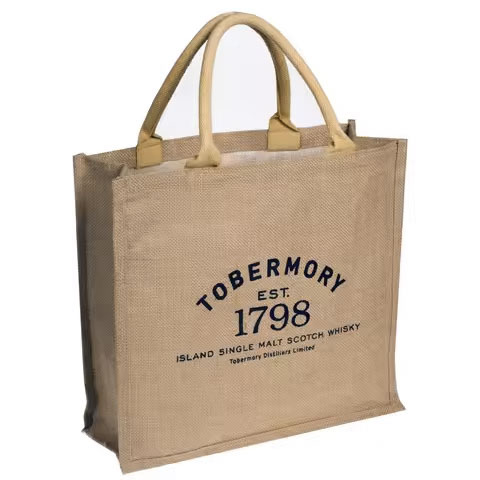 Wholesale Custom Designed Natural Eco-Friendly Burlap Jute Shopping Tote Beach Bag New Product with Shoulder Closure