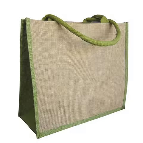 New Arrival Custom Logo Recyclable Eco-Friendly Burlap Tote Bags Linen Jute Gunny Bags Letter Pattern Manufactured Shopping Bags