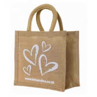 Eco-friendly Reusable Jute Burlap Linen Tote Bag Custom Logo Printed Natural Recycled Shopping Bag - Color: Brown