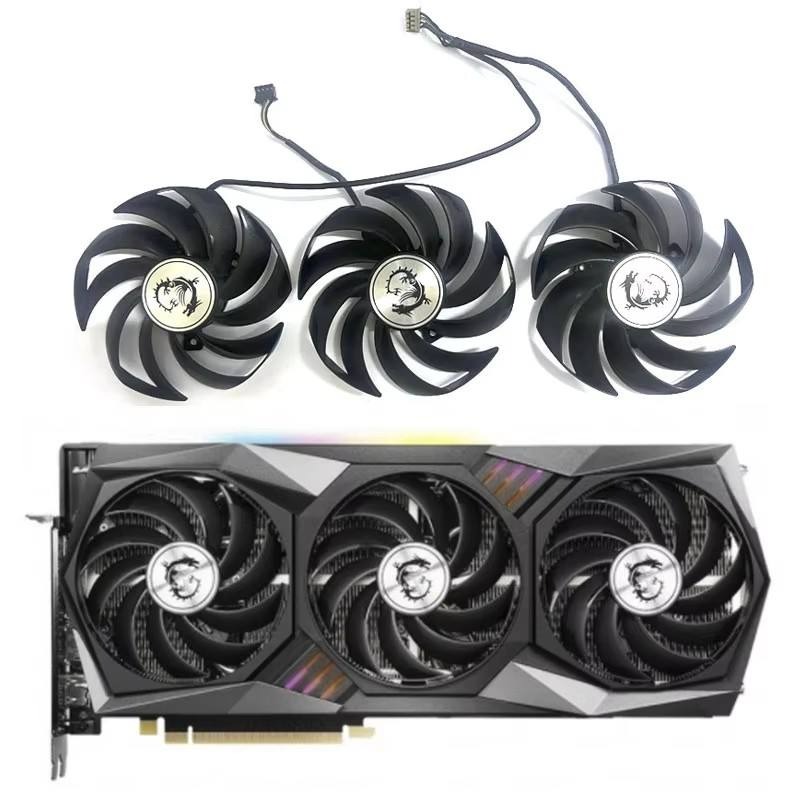 Original Pld09210b12hh Rtx3070 3070 Ti Gaming X Trio Suitable For Msi Rtx 3070 3070 Ti Gaming X Trio Graphics Card Coolin - Color: Black