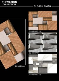 Large format wall tiles