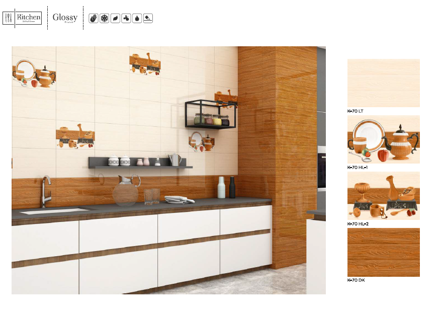 Porcelain wall tiles