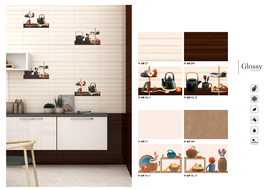 Porcelain Wall Tiles - Material: Ceramic