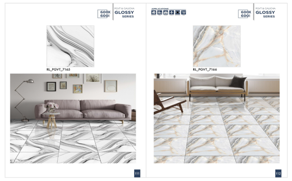 Decorative floor tiles