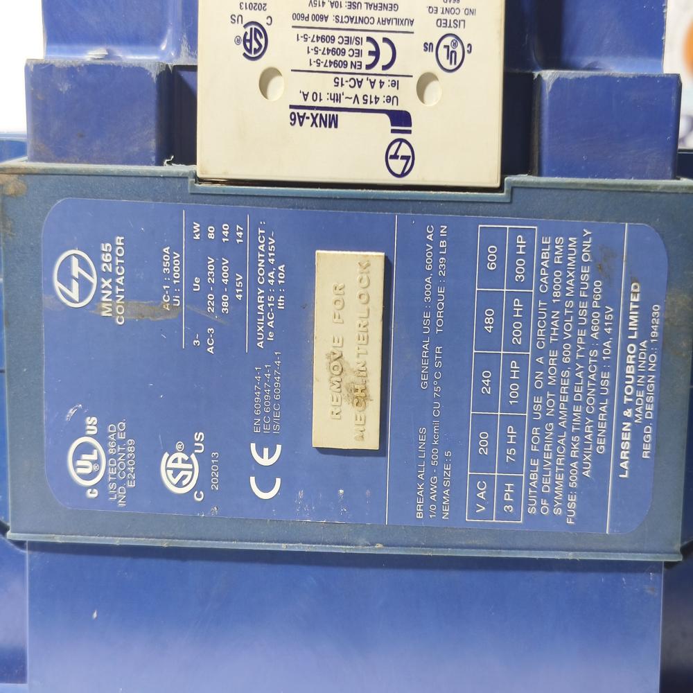 L&T MNX265 MAGNETIC CONTACTOR