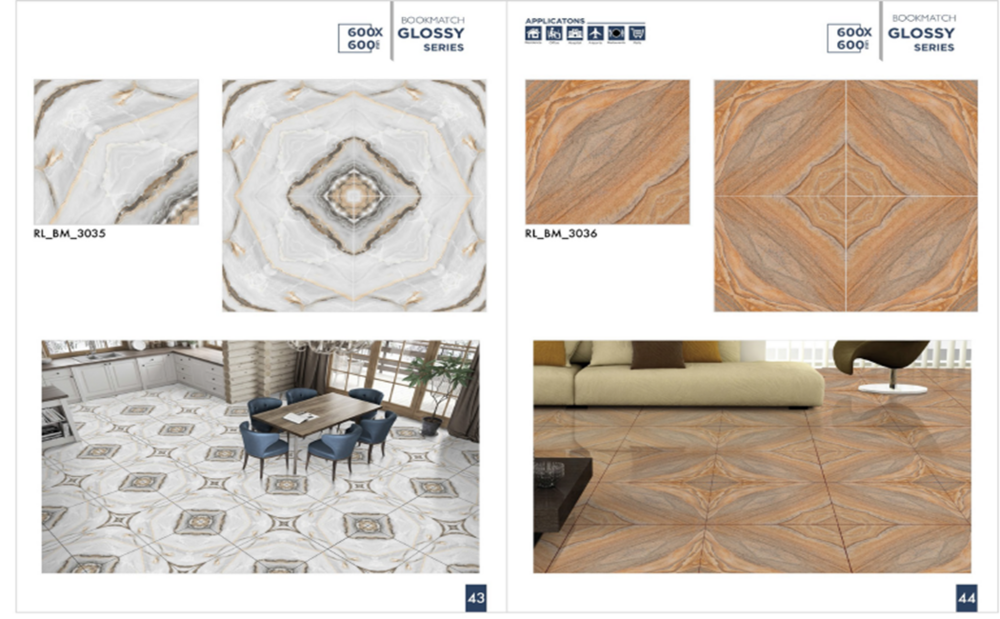 Decorative floor tiles