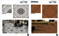 Decorative floor tiles