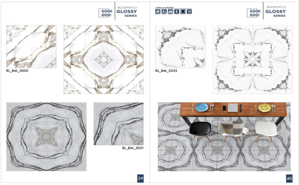 Decorative floor tiles
