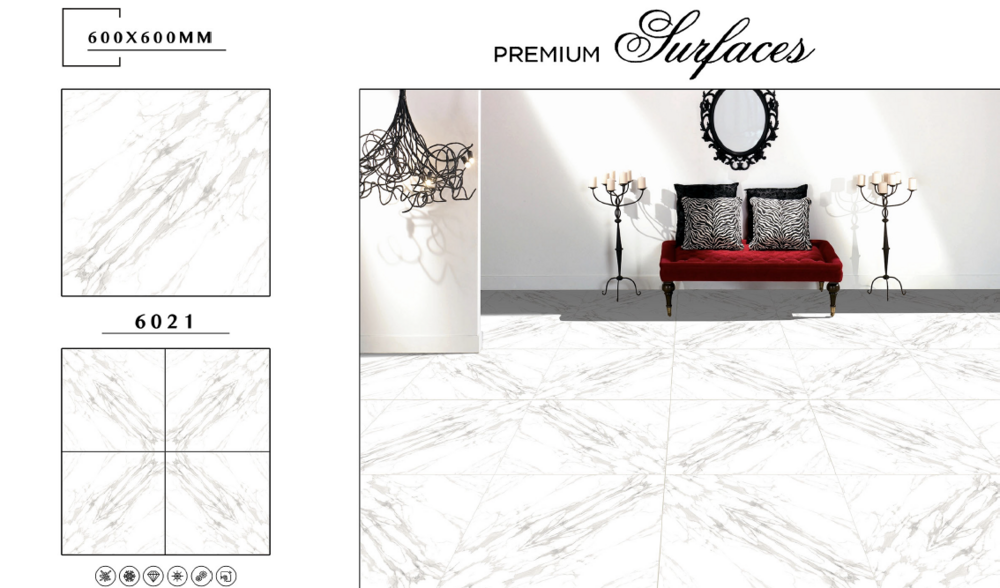 Rectified floor tiles