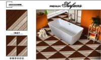 Rectified floor tiles
