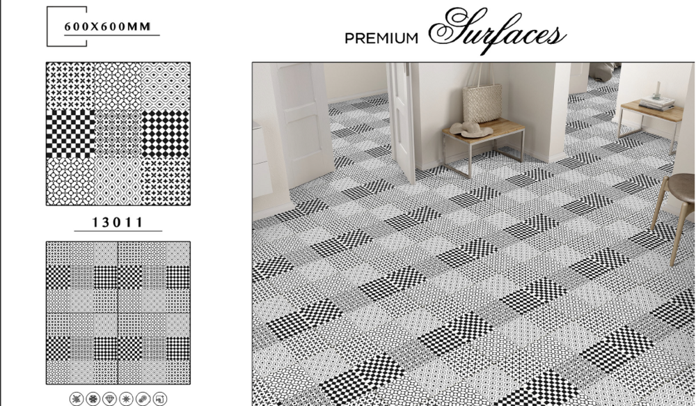 Modern floor tiles