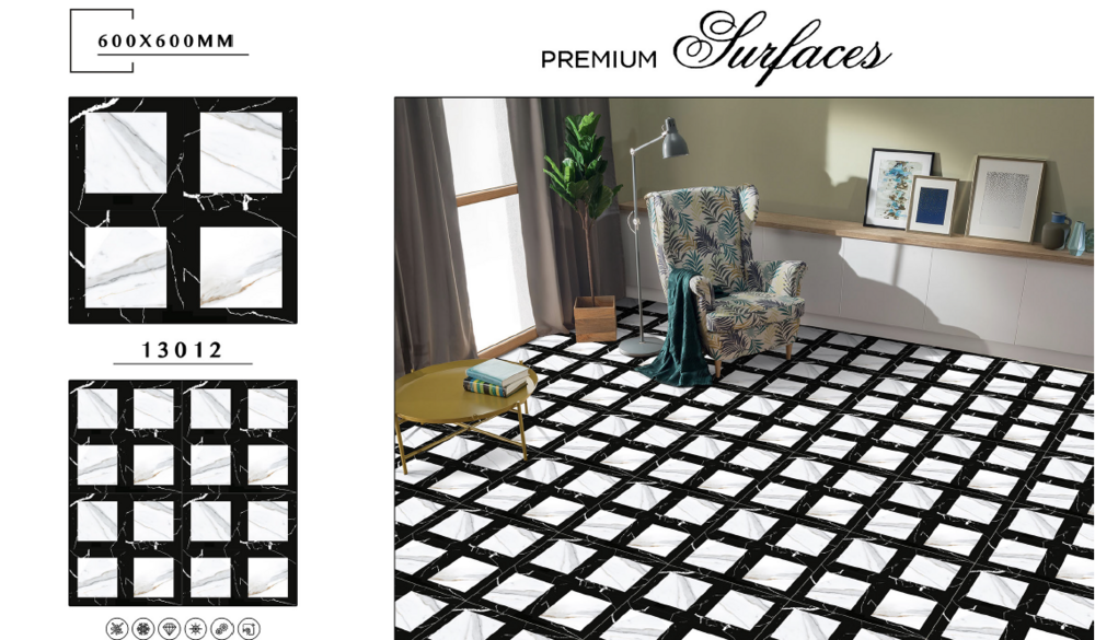 Modern floor tiles