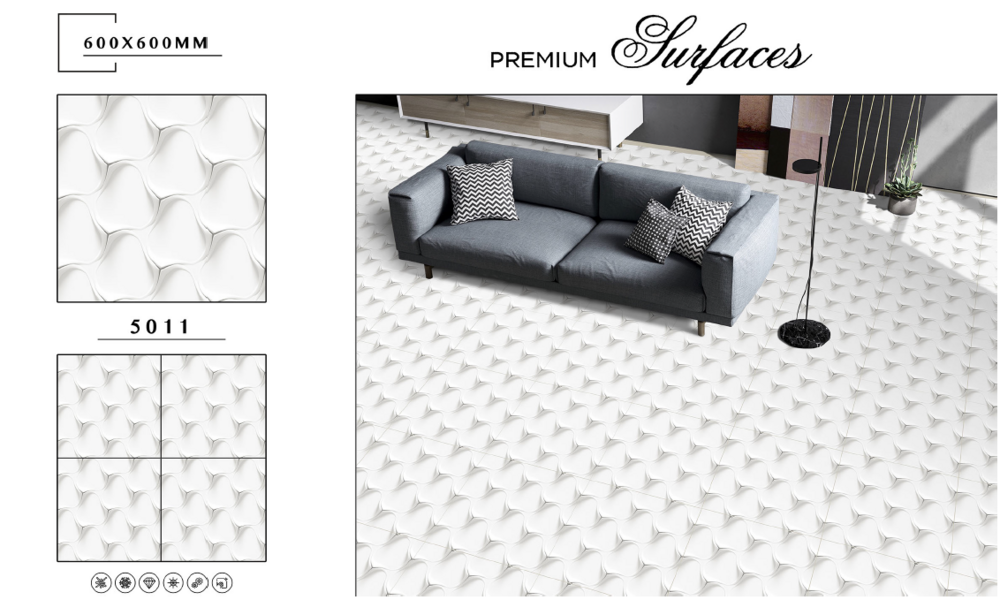 Bathroom Floor Tiles - Material: Ceramic