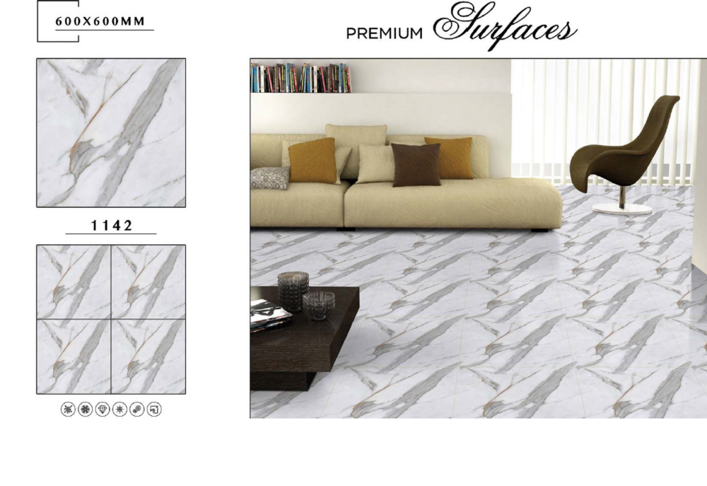 Floor Cladding Tiles - Color: White