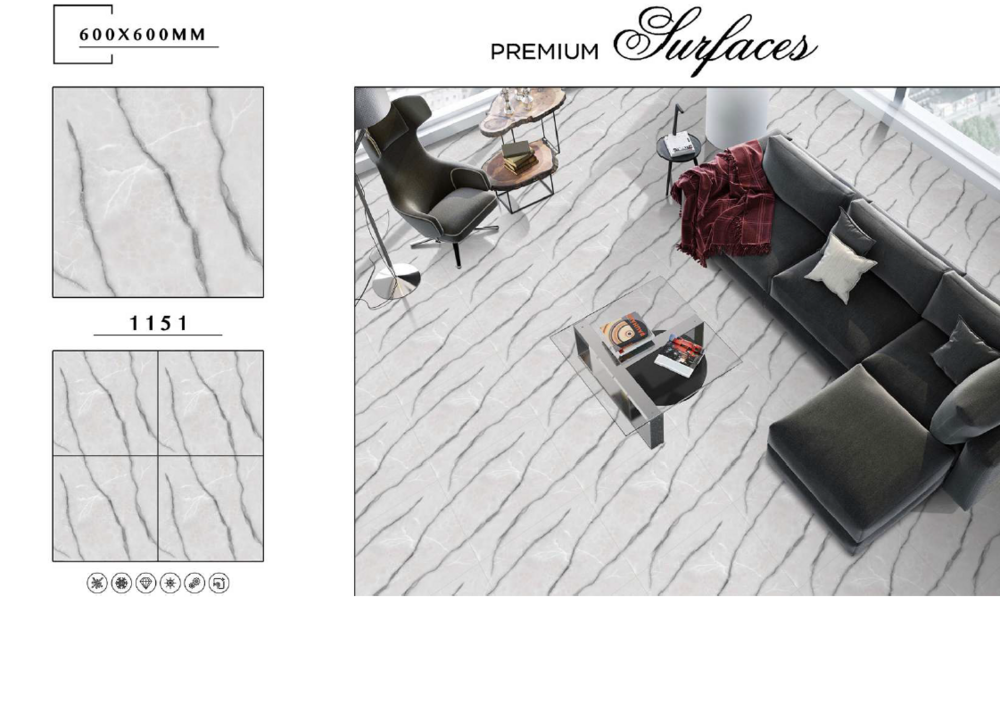 Floor Cladding Tiles - Color: White