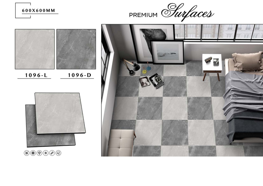 Waterproof Floor Tile - Color: White