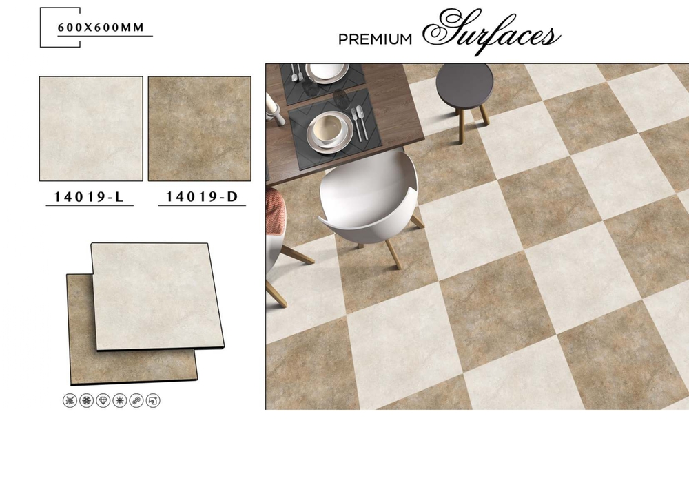 Waterproof Floor Tile - Color: White